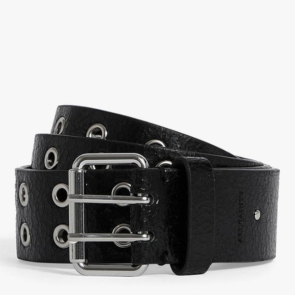 All Saints Accessories - NWOT Allsaints Andree Black Leather Studded Belt M/L